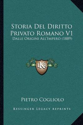 Book cover for Storia del Diritto Privato Romano V1