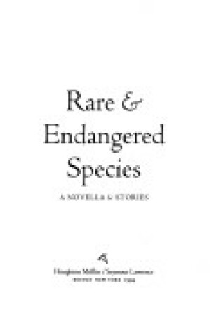 Cover of Rare & Endangered Species