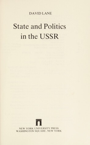 Book cover for State and Politics in the U. S. S. R.