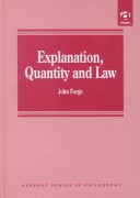 Cover of Explanation, Quantity and Law