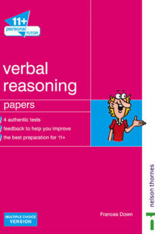 Cover of 11+ Personal Tutor Verbal Reasoning Papers - Multiple Choice Version