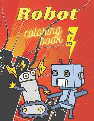 Book cover for robot coloring book