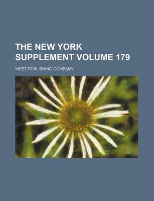 Book cover for The New York Supplement Volume 179