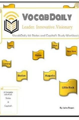 Cover of Vocabdaily 50 States and Capital's Study Workbook.