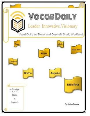 Book cover for Vocabdaily 50 States and Capital's Study Workbook.