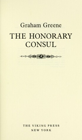 Book cover for Greene Graham : Honorary Consul(Uniform Ed)