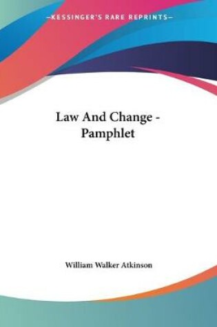 Cover of Law And Change - Pamphlet