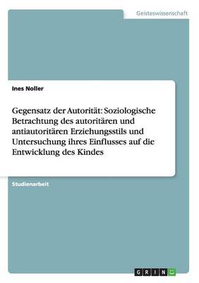 Cover of Gegensatz der Autoritat