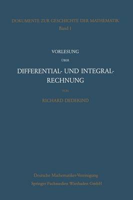 Book cover for Vorlesung UEber Differential- Und Integralrechnung 1861/62