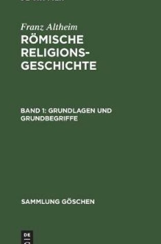 Cover of Grundlagen und Grundbegriffe