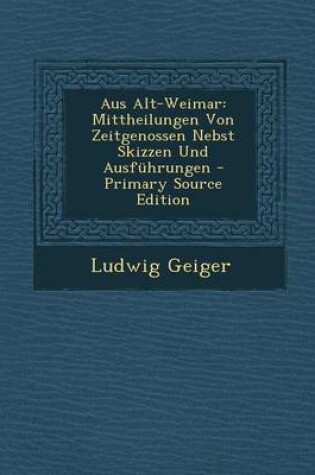 Cover of Aus Alt-Weimar