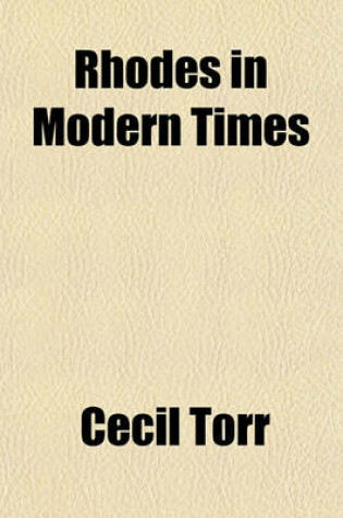 Cover of Rhodes in Modern Times