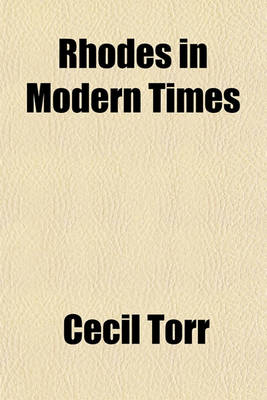 Book cover for Rhodes in Modern Times