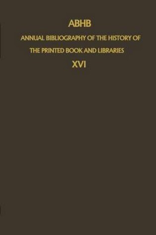 Cover of ABHB Annual Bibliography of the History of the Printed Book and Libraries