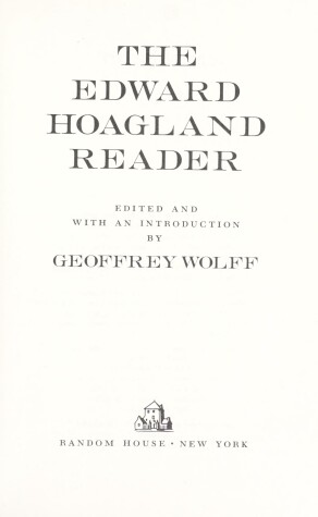 Book cover for Edward Hoagland Rdr