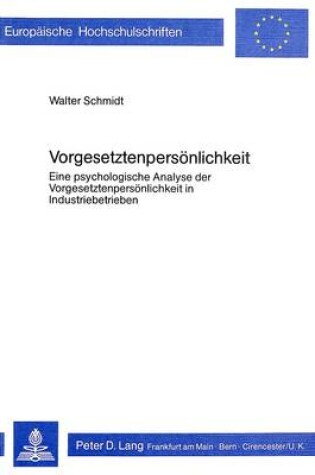 Cover of Vorgesetztenpersoenlichkeit