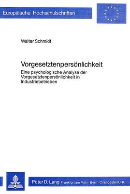 Book cover for Vorgesetztenpersoenlichkeit
