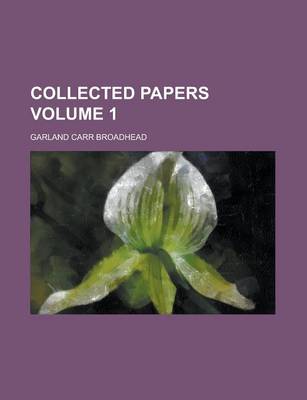 Book cover for Collected Papers Volume 1