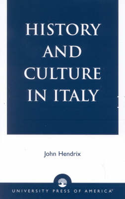 Book cover for History and Culture in Italy