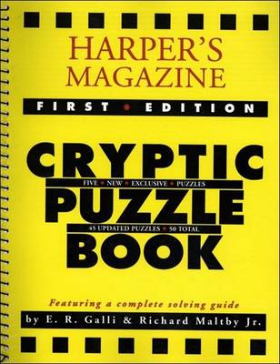 Cover of Harper's Magazine Cryptic Puzzle Book, 1st Edtion