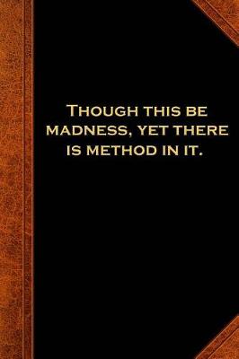 Cover of 2019 Daily Planner Shakespeare Quote Madness Method 384 Pages