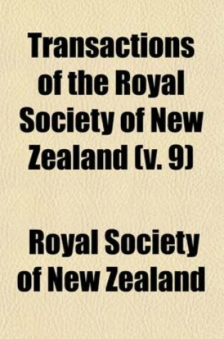 Cover of Transactions of the Royal Society of New Zealand Volume 9