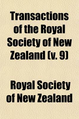 Book cover for Transactions of the Royal Society of New Zealand Volume 9