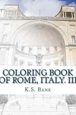 Cover of Coloring Book of Rome, Italy. III