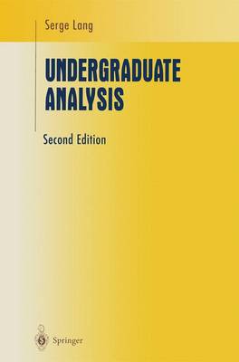 Cover of Undergraduate Analysis