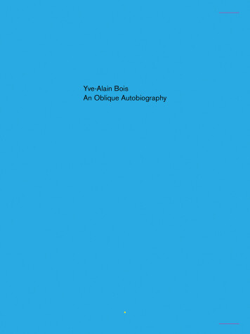 Book cover for Oblique Autobiography, An