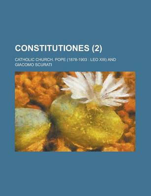 Book cover for Constitutiones (2 )