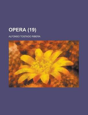 Book cover for Opera Volume 19