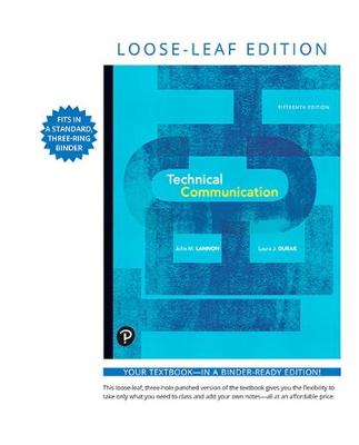 Book cover for Technical Communication -- Print Offer [Loose-Leaf]