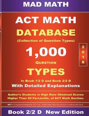 Cover of 2018 ACT Math Database 2-2 D