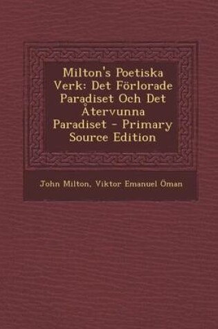 Cover of Milton's Poetiska Verk