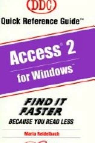 Cover of Access 2.0 for Windows