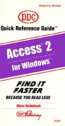 Cover of Access 2.0 for Windows