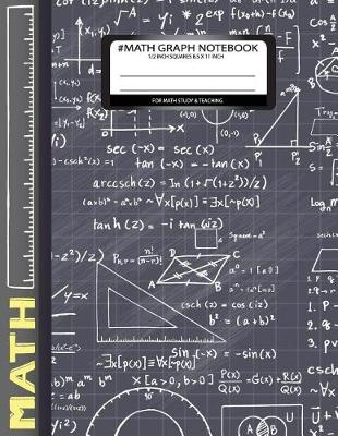Book cover for #Math graph notebook 1/2 inch squares 8.5 x 11 For math study&teaching