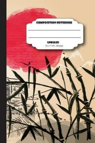 Cover of Composition notebook unruled 8.5 x 11 inch 200 page, Japanese softcover