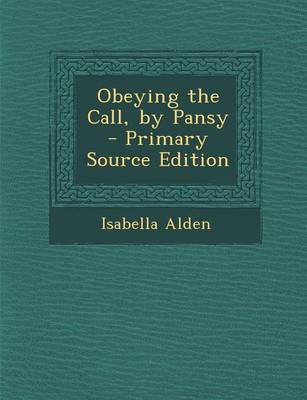 Book cover for Obeying the Call, by Pansy