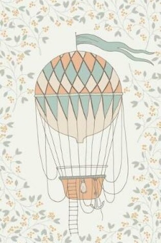 Cover of Melon Hot Air Balloon & Basket - Lined Notebook with Margins - 5x8