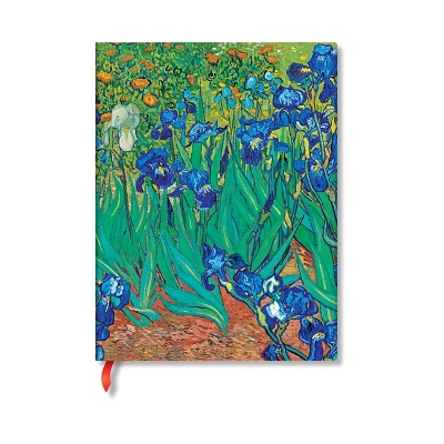 Book cover for Van Gogh’s Irises Mini Unlined Hardback Journal (Elastic Band Closure)