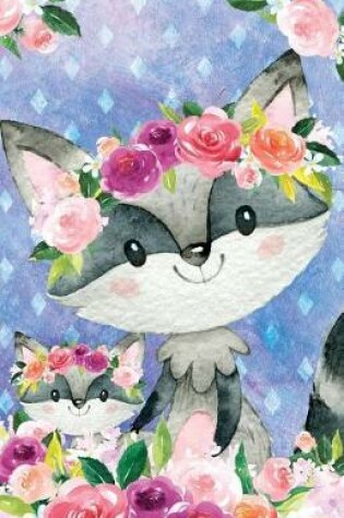 Cover of Journal Notebook For Animal Lovers Raccoons In Flowers