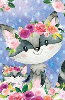 Book cover for Journal Notebook For Animal Lovers Raccoons In Flowers