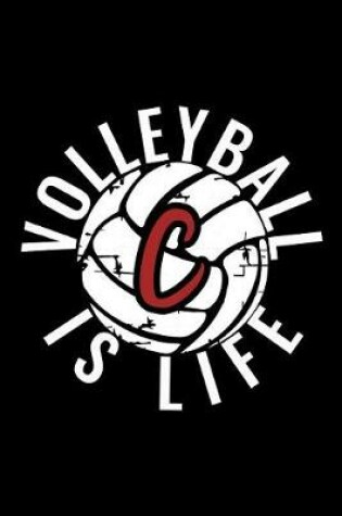 Cover of C Monogram Initial Volleyball Journal