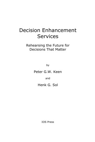 Book cover for Decision Enhancement Services