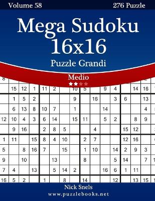 Cover of Mega Sudoku 16x16 Puzzle Grandi - Medio - Volume 58 - 276 Puzzle