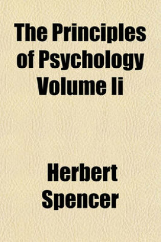 Cover of The Principles of Psychology Volume II