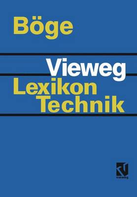 Cover of Vieweg Lexikon Technik