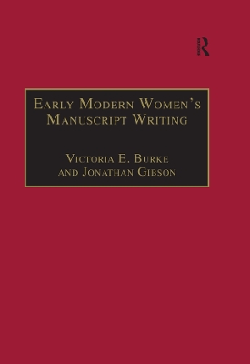 Book cover for Early Modern Women's Manuscript Writing